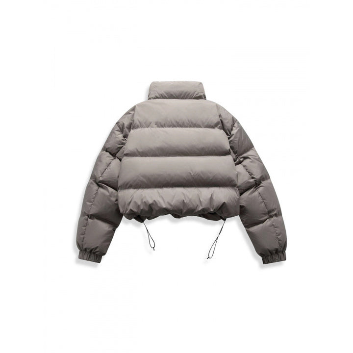 Damen Kurz geschnittene gesteppte Winterjacke im Cropped‑Style mit hohem Stehkragen Drune