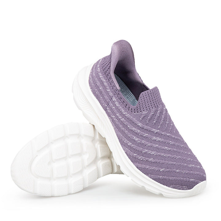 Damen nan elastische Strick-Slipper mit dämpfender Laufsohle Drune