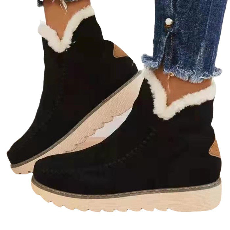 Damen Komfortable Winterstiefeletten mit flauschigem Innenfutter Drune