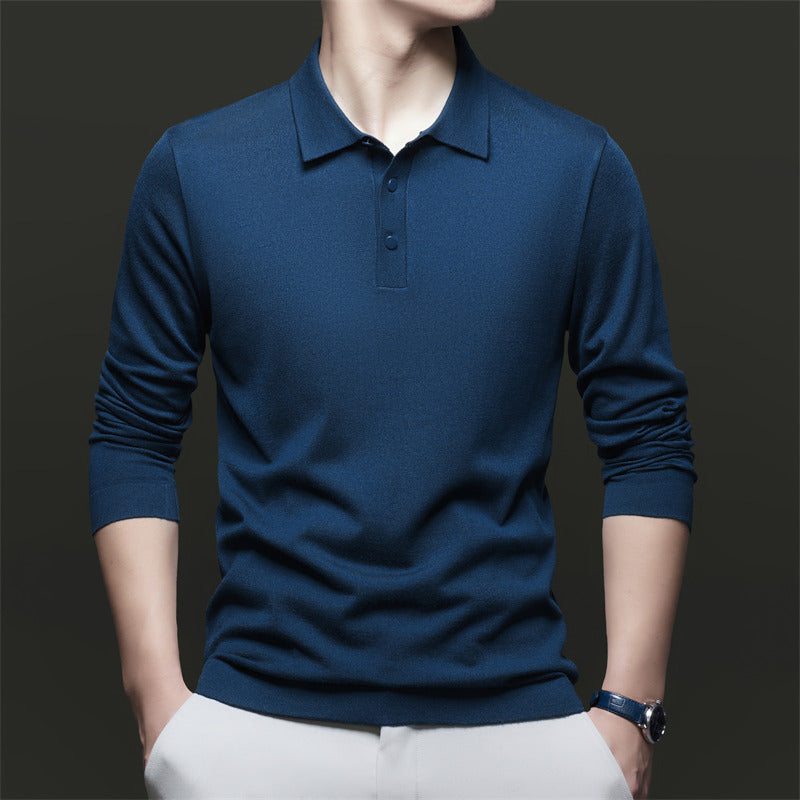 Herren Langarm-Polohemd aus atmungsaktivem Material mit komfortabler Passform Drune