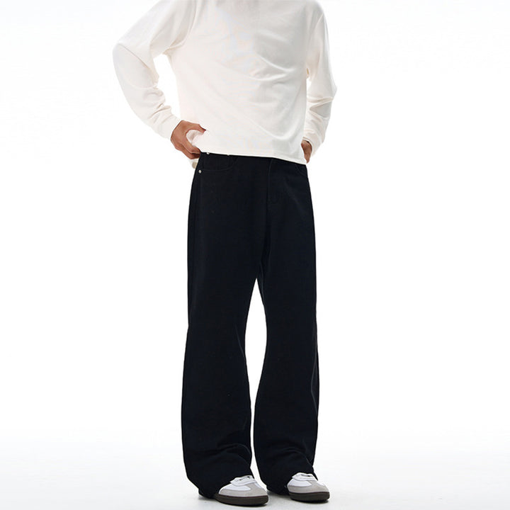 Unisex Extraweite Baumwollhose im Palazzoschnitt mit verlängertem Saum Drune
