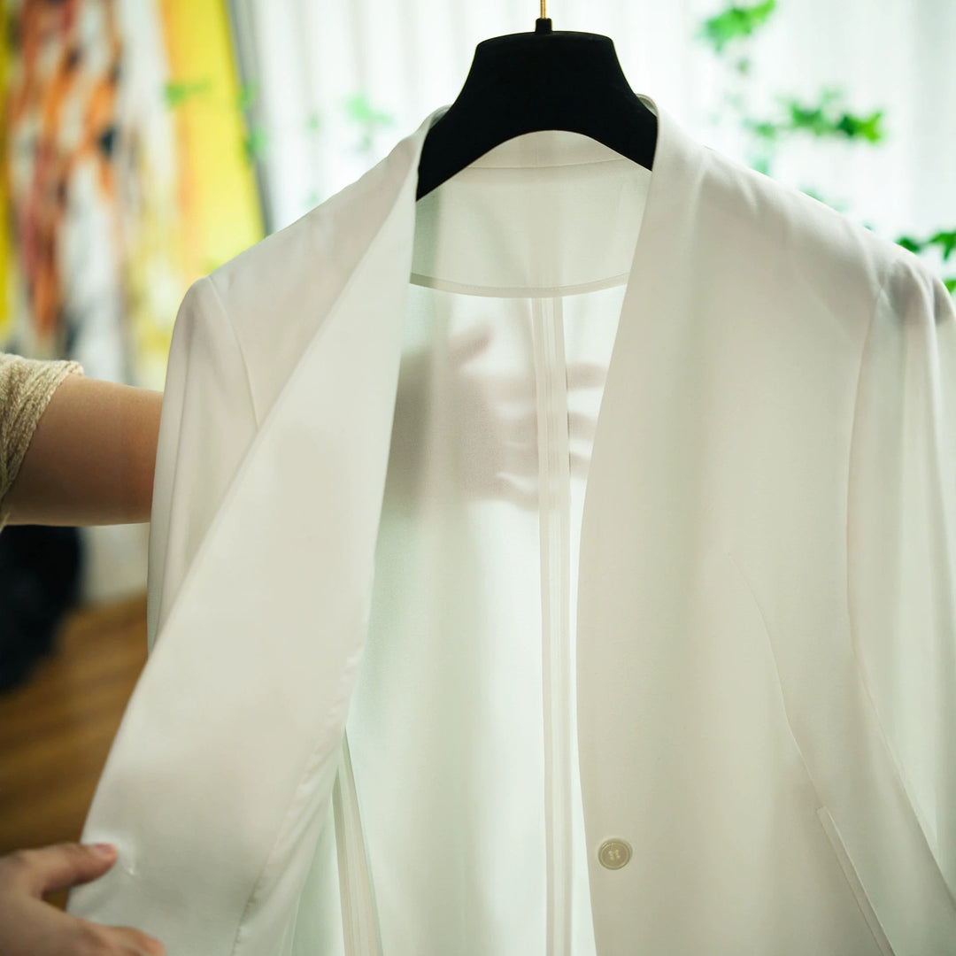 Damen Modischer Blazer mit leicht strukturierter Oberfläche Drune