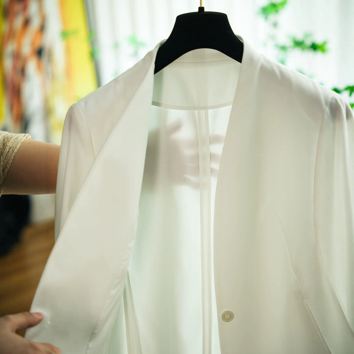 Damen Modischer Blazer mit leicht strukturierter Oberfläche Drune