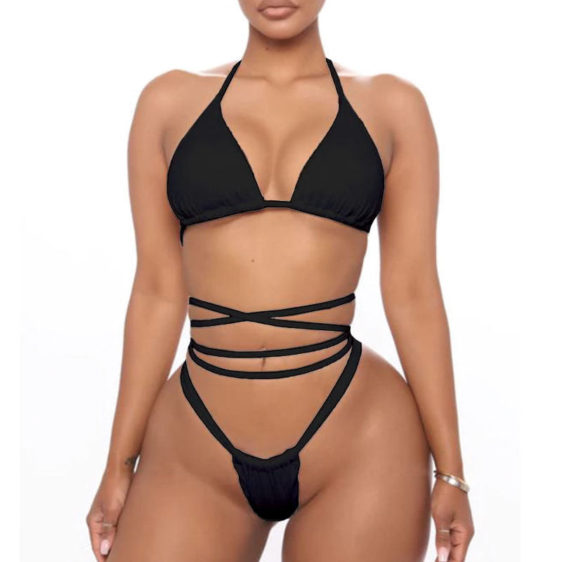 Damen Triangel-Bikini-Set mit raffinierten Schnürdetails Drune