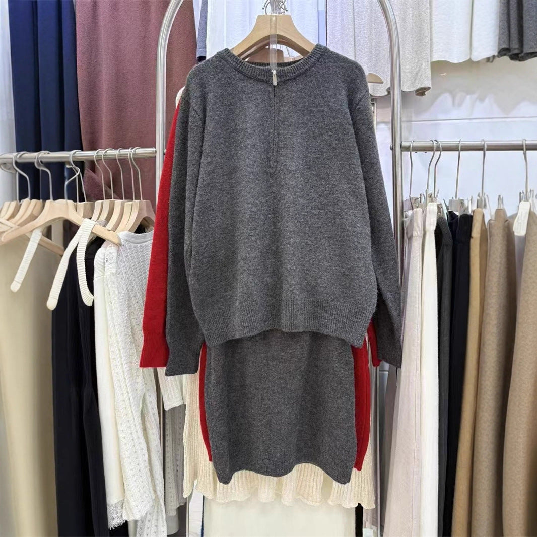 Damen Strickkleid mit Reißverschluss Drune