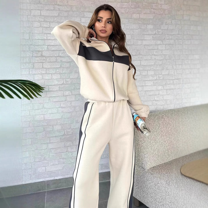 Damen sportliches Fleece-Set mit hohem Kragen und feuchtigkeitsregulierenden Eigenschaften Drune