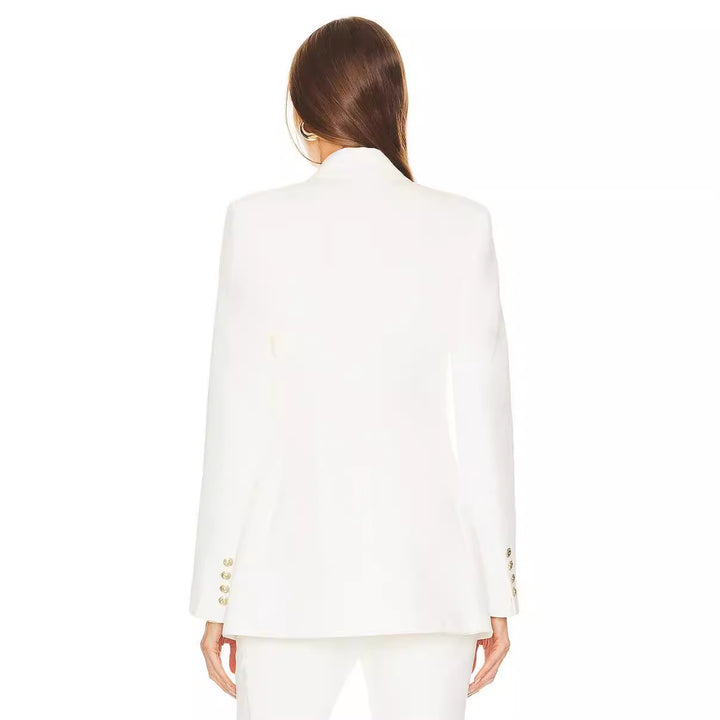 Damen Zweiteiliger Tailoring‑Anzug mit tailliertem Ein‑Knopf‑Blazer und ausgestellter Schlaghose Drune