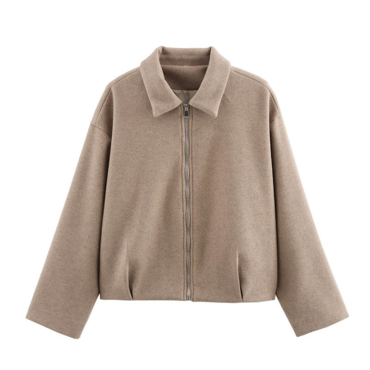 Damen elegante Fleece-Jacke mit Reißverschluss Drune