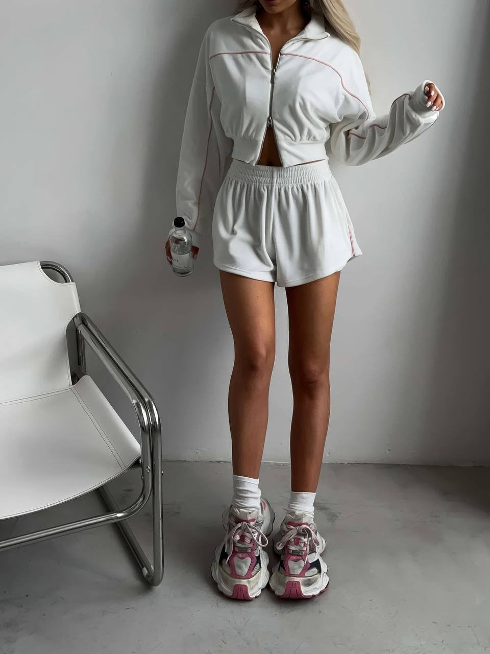 Damen Loungewear-Set mit bequemer Shorts und oversized Oberteil Drune