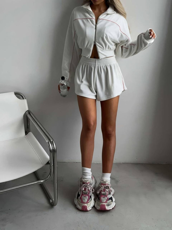 Damen Loungewear-Set mit bequemer Shorts und oversized Oberteil Drune
