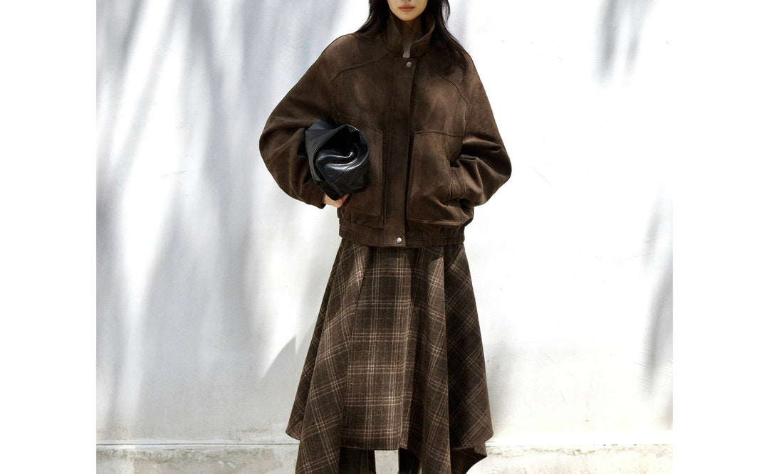 Damen Modische Oversized-Jacke Drune