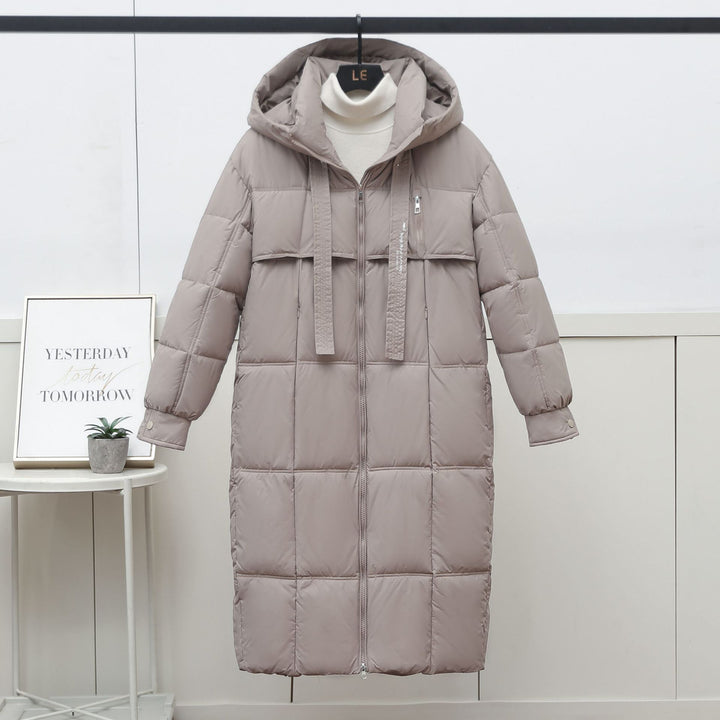 Damen Lange Daunenjacke Drune