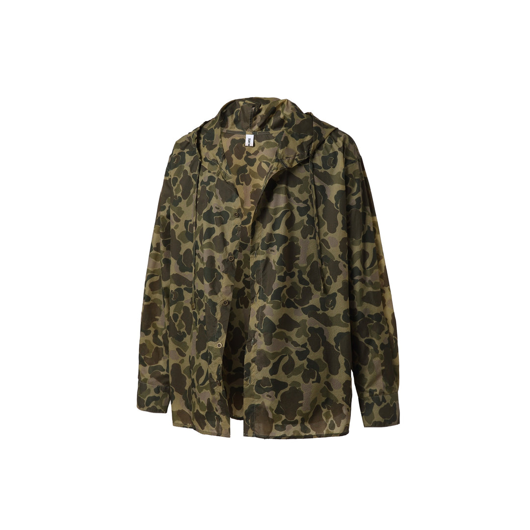 Herren Camouflage-Kapuzenshirt im Oversized-Utility-Stil Drune