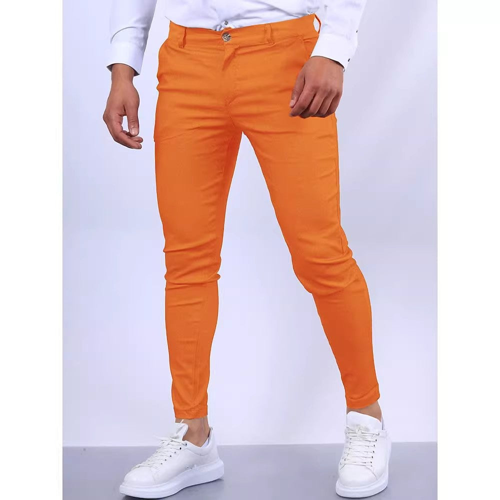 Herren elegante Slim-Fit Chinohose mit elastischem Bund und praktischen Taschen Drune