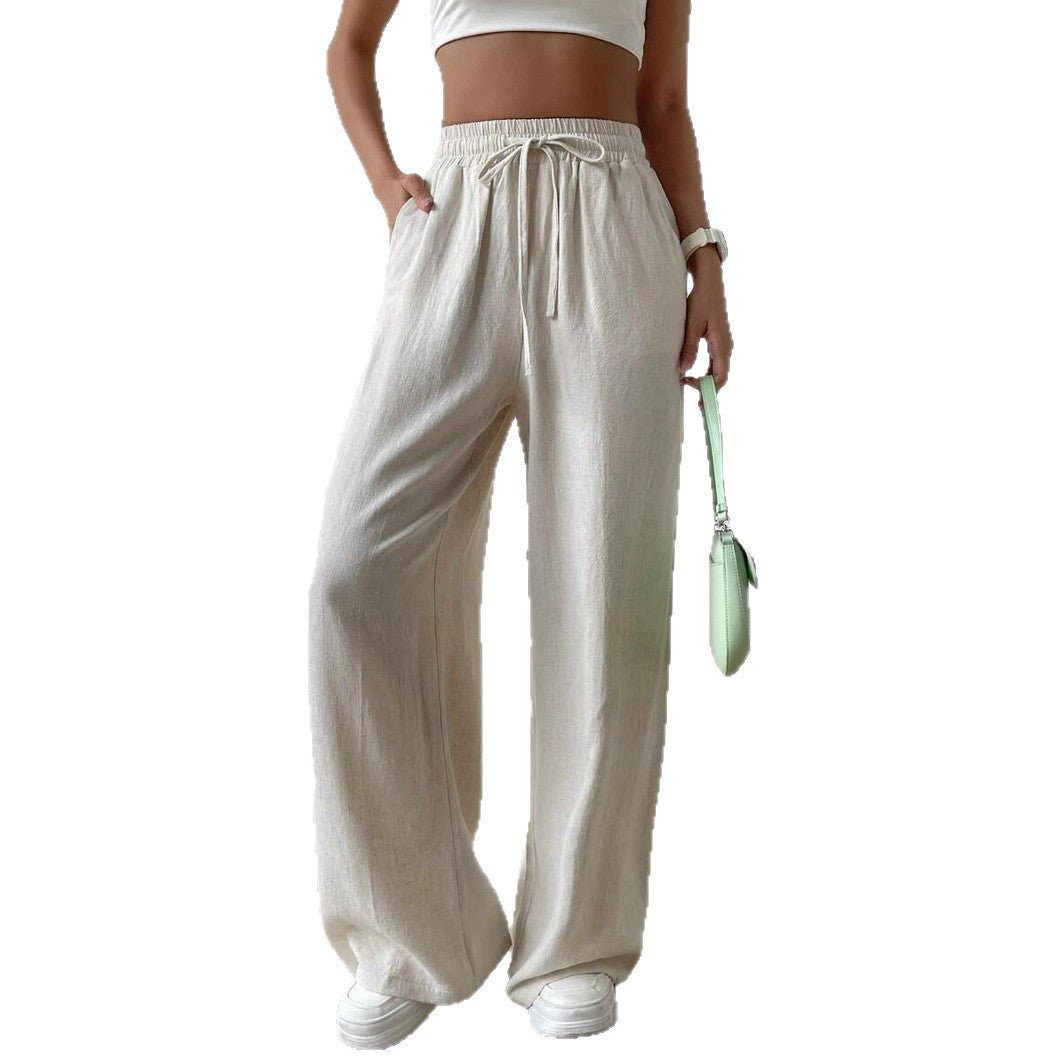 Damen entspannte Leinenhose Drune
