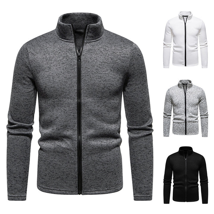 Herren Fleecejacke mit hohem Kragen und durchgehendem Reißverschluss Drune