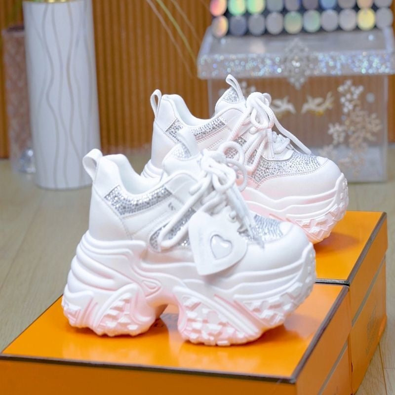 Damen Chunky Sneakers mit glitzernden Akzenten und stylischem Design Drune