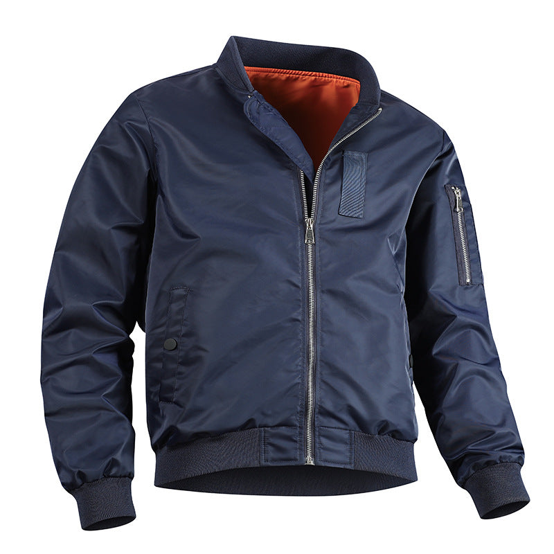 Herren -Isolierte, wasserabweisende Flug-Bomberjacke mit kontrastierendem, gestepptem Futter und Utility-Tasche am Ärmel Drune