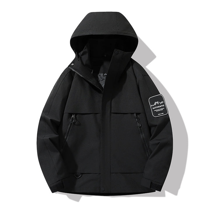 Herren multifunktionale Wasserfeste Softshell-Regenjacke mit abnehmbarer Fleece-Innenjacke Drune