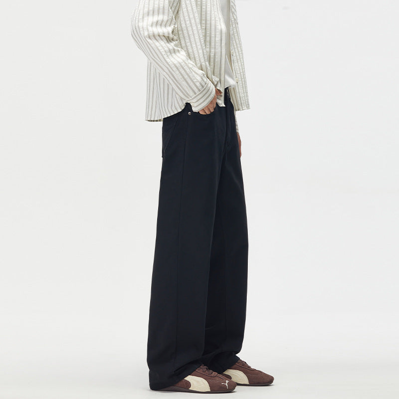 Herren Weitgeschnittene Chinohose aus Baumwoll-Twill mit tiefem Schritt Drune