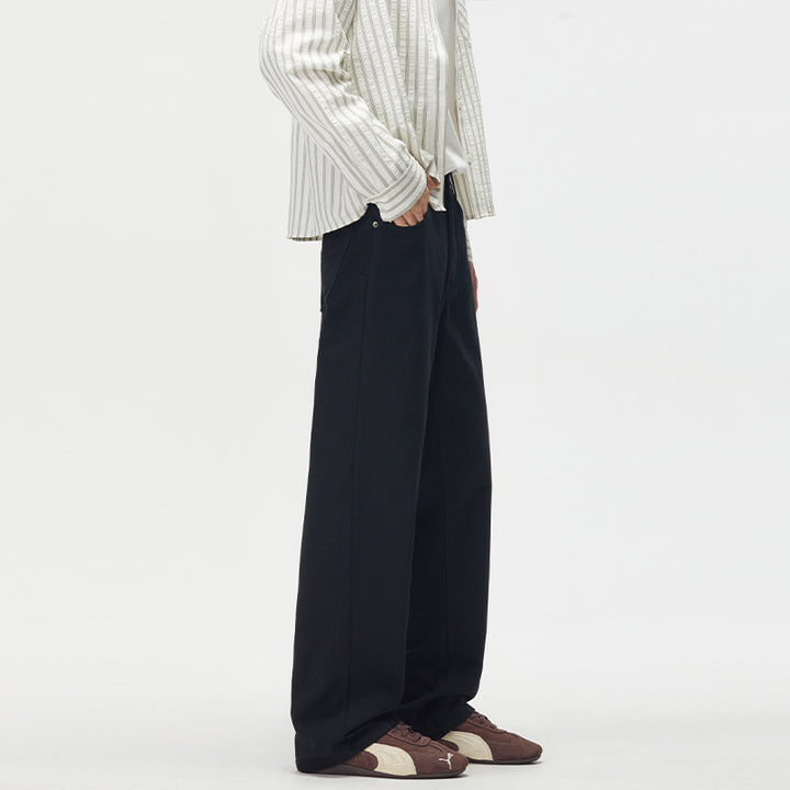 Herren Weitgeschnittene Chinohose aus Baumwoll-Twill mit tiefem Schritt Drune