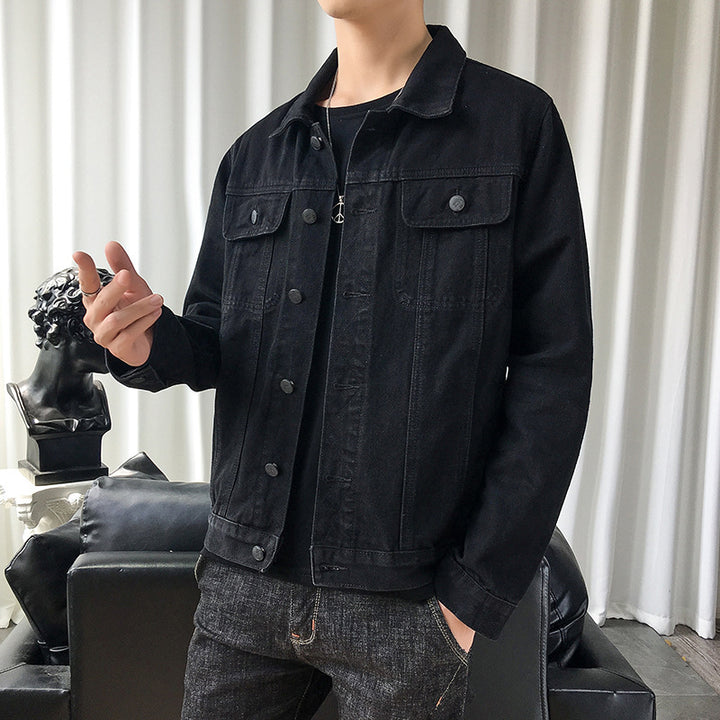 Herren Slim‑Fit Denim‑Truckerjacke im Overshirt‑Schnitt mit Brustklappen Drune
