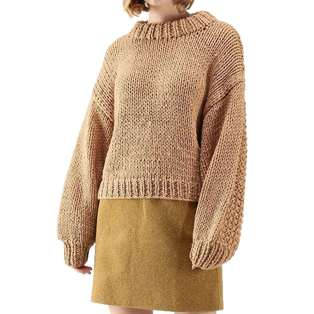 Damen Grobstrickpullover Drune
