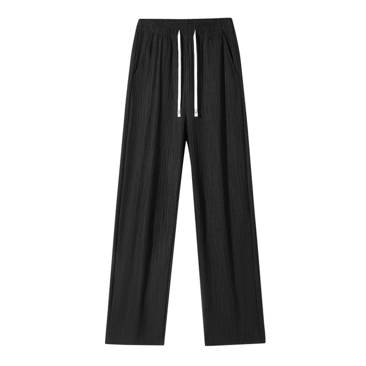 Damen weite Leinenoptik-Hose mit elastischem Bund, Tunnelzug & Seitentaschen Drune