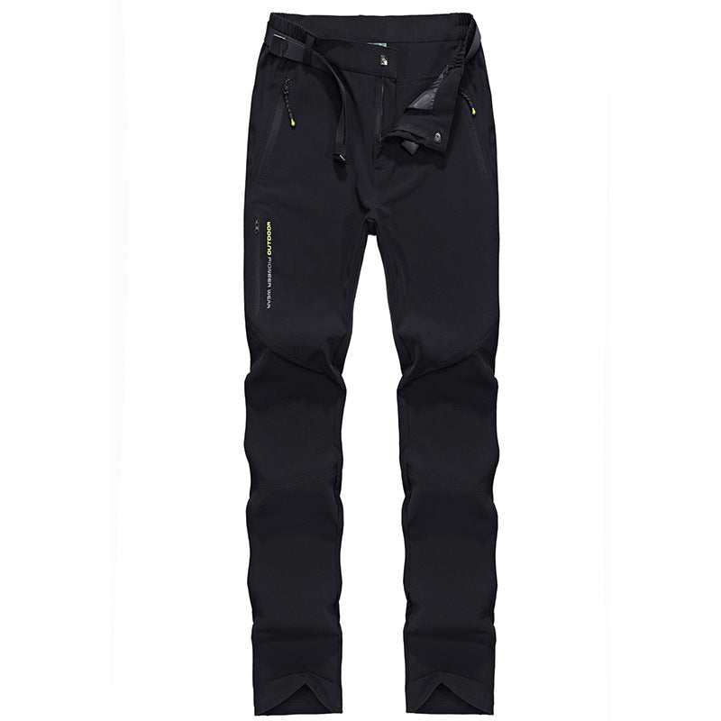 Damen Stretch-Softshell Outdoorhose mit vorgeformten Knien, verstellbarem Bund und Reißverschlusstaschen Drune