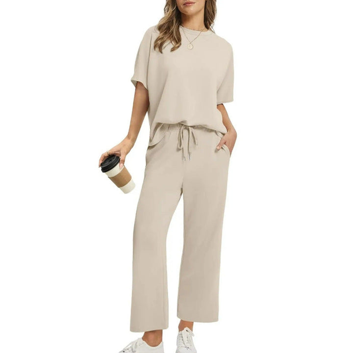 Damen Bequemes Freizeitanzug-Set mit lockerem Schnitt und stilvollen Taschen Drune