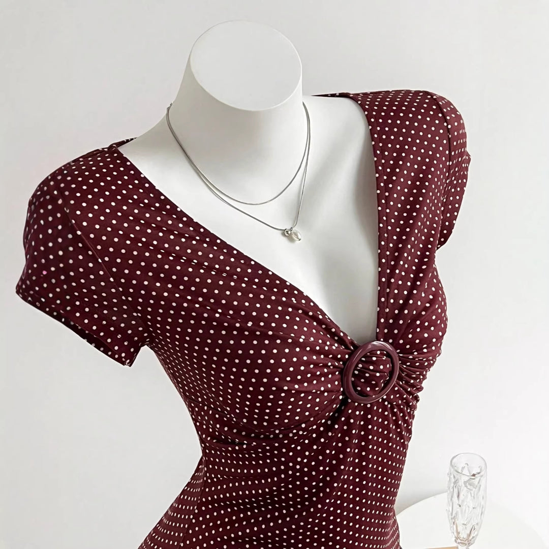 Damen Figurschmeichelndes Shirt mit dekorativem Ringdetail Drune
