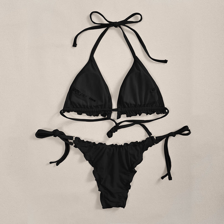 Damen Triangel-Bikini mit Rüschendetails Drune