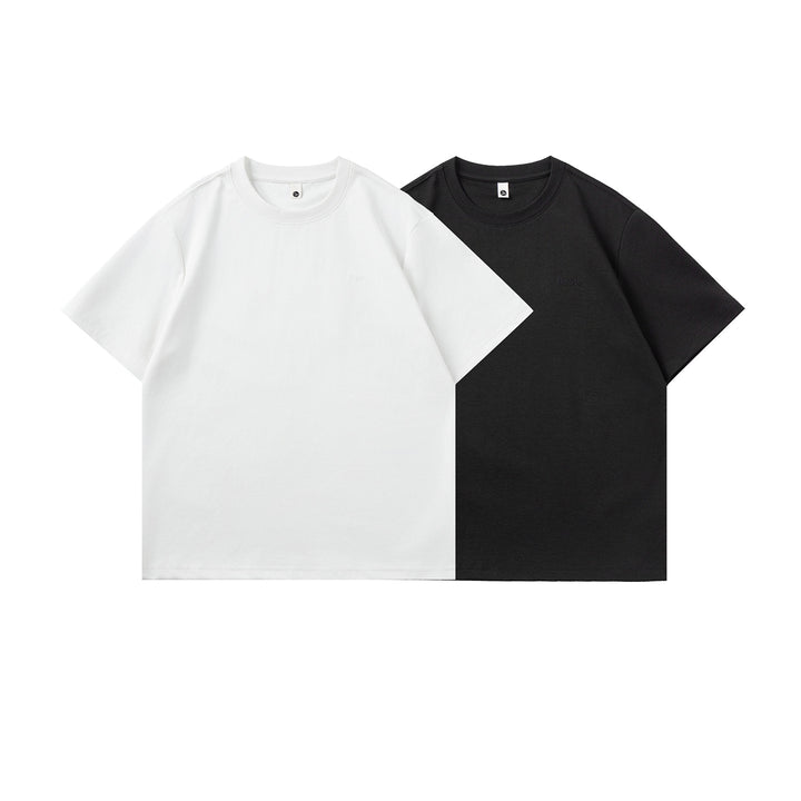 Unisex Oversized Baumwoll-T-Shirt mit Rundhalsausschnitt und verlängertem Saum Drune