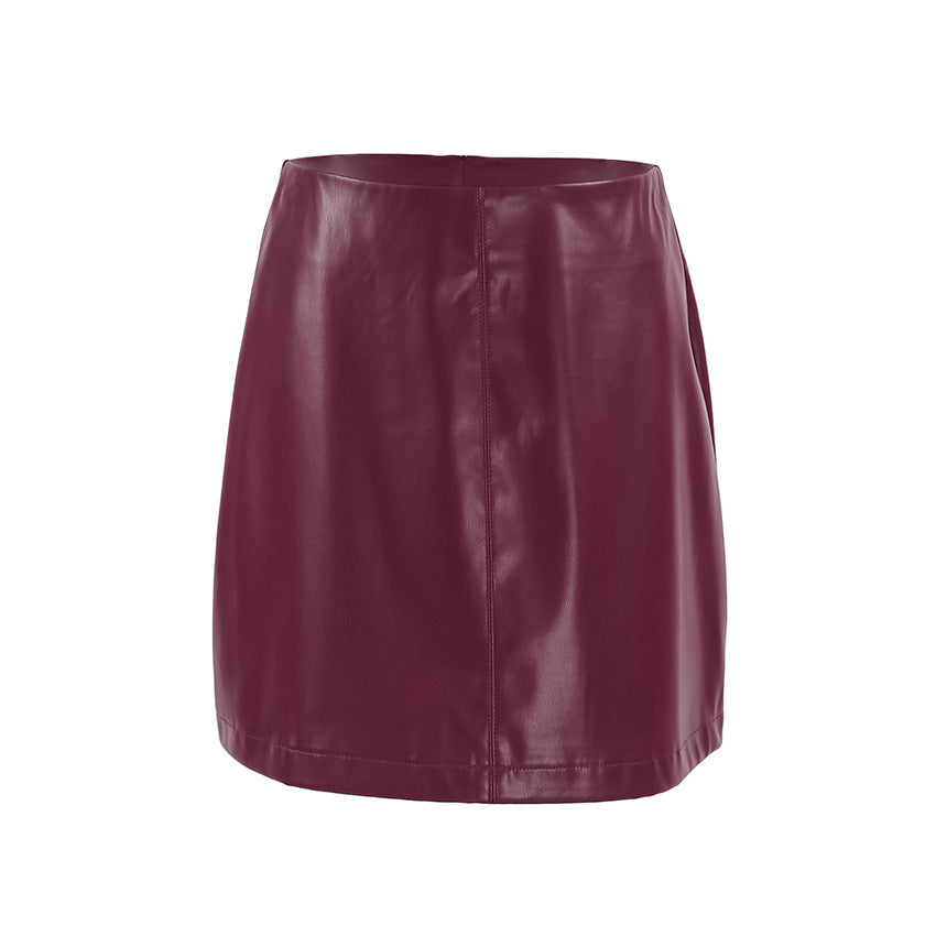 Damen Modischer Lederrock Drune