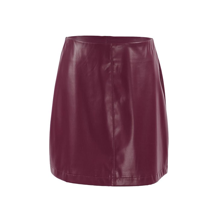 Damen Modischer Lederrock Drune