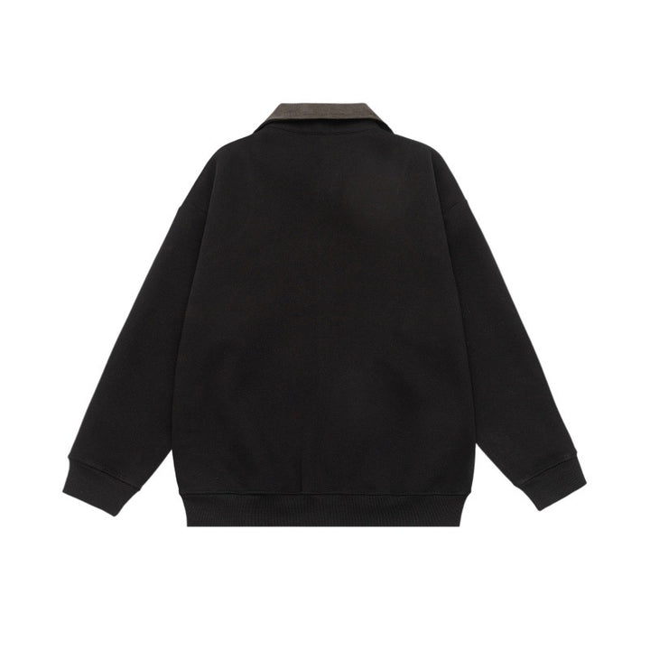 Unisex Oversize-Zipjacke mit Cordkragen und eingearbeiteten Eingrifftaschen Drune