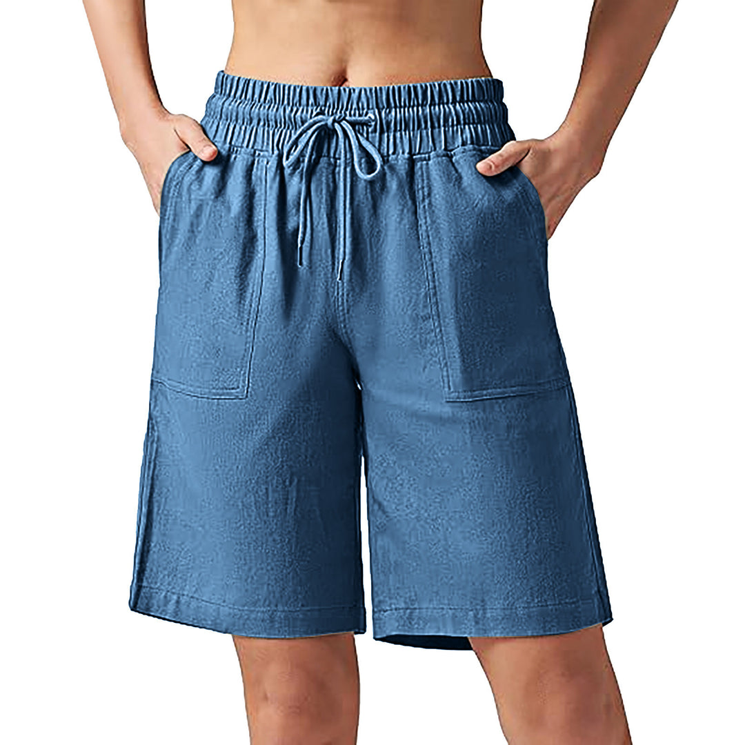 Damen lässige Freizeithose mit elastischem Bund und praktischen Taschen Drune