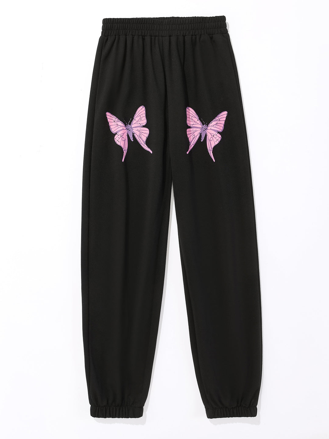 Damen Jogginghose mit buntem Schmetterlingsmotiv Drune