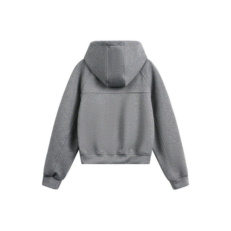 Unisex Kapuzen-Sweatjacke mit Zwei-Wege-Reißverschluss und Boxy-Schnitt Drune