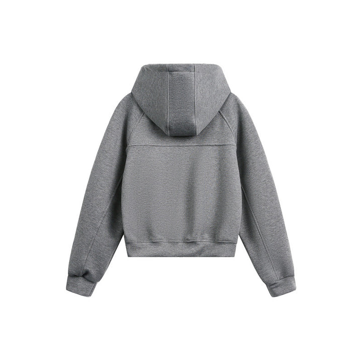 Unisex Kapuzen-Sweatjacke mit Zwei-Wege-Reißverschluss und Boxy-Schnitt Drune