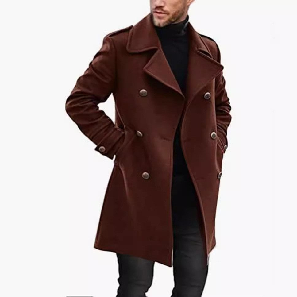 Herren eleganter und leichter Frühlingstrenchcoat Drune
