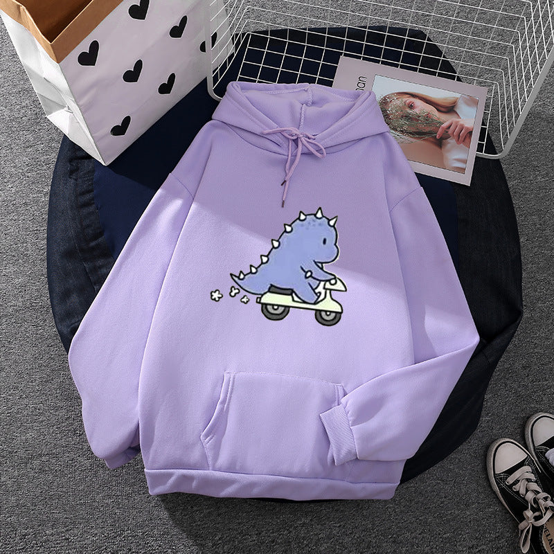 Damen nan Kapuzenpullover im Relaxed-Fit mit botanischer Frucht-Illustration und Kängurutasche Drune