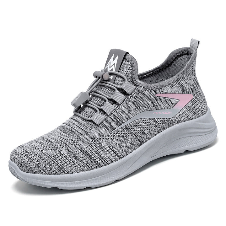 Damen nan leichte Strick-Sneaker mit Schnellverschluss, atmungsaktiver Sockenkonstruktion und stoßdämpfender EVA-Sohle Drune