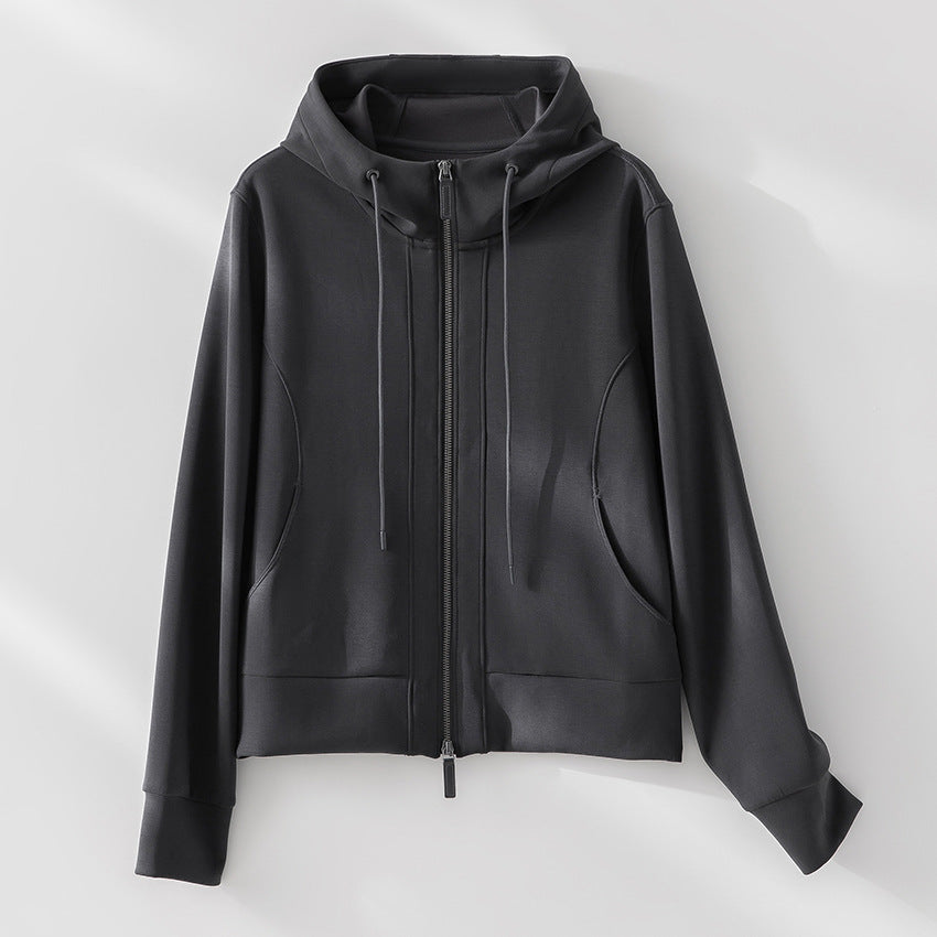 Damen Kapuzen-Performance-Zipjacke mit Reißverschluss und seitlichen Eingriffstaschen Drune