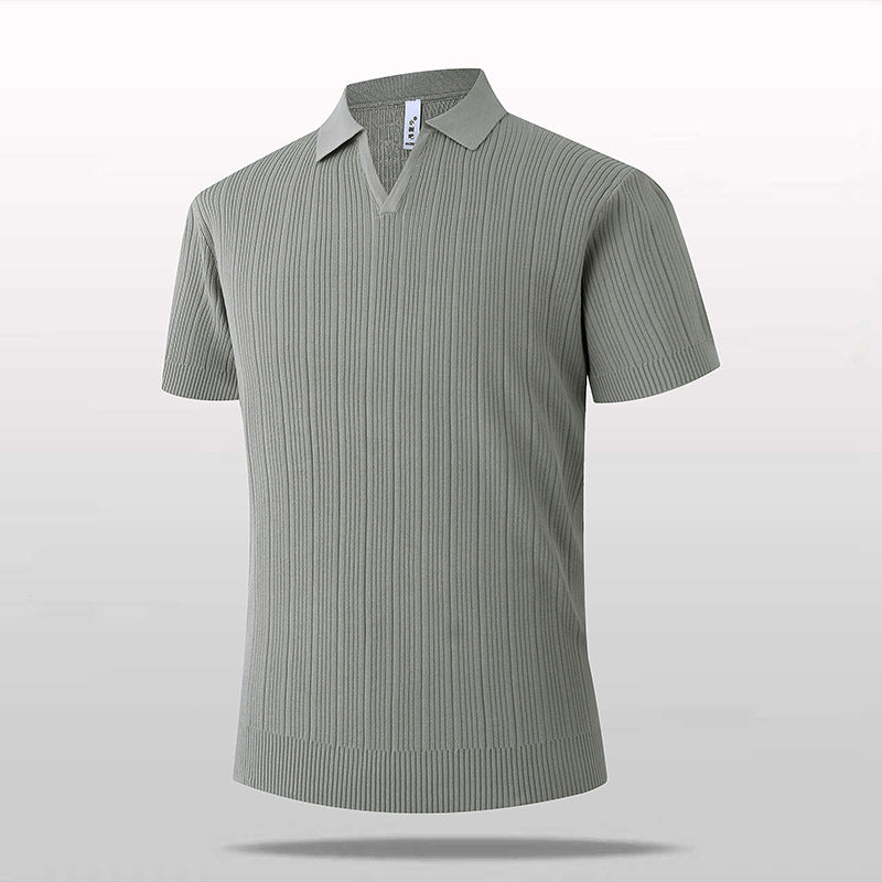 Herren Kurze Strickoberteile mit V-Ausschnitt Drune