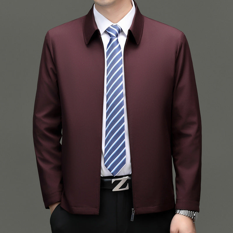 Herren elegante Übergangsjacke mit modernem Kragen und sorgfältig verarbeitetem Innenfutter Drune