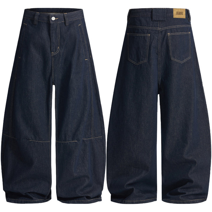Herren Rohdenim Marlene-Baggy-Jeans mit tiefem Schritt und Kniepaneel-Details Drune