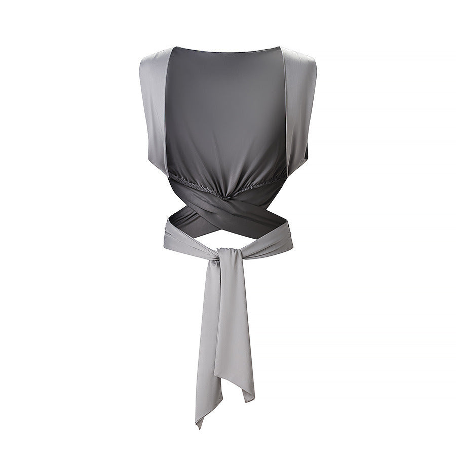 Damen elegantes Wickeloberteil und maxilanger Rock mit Paillettenbund Drune
