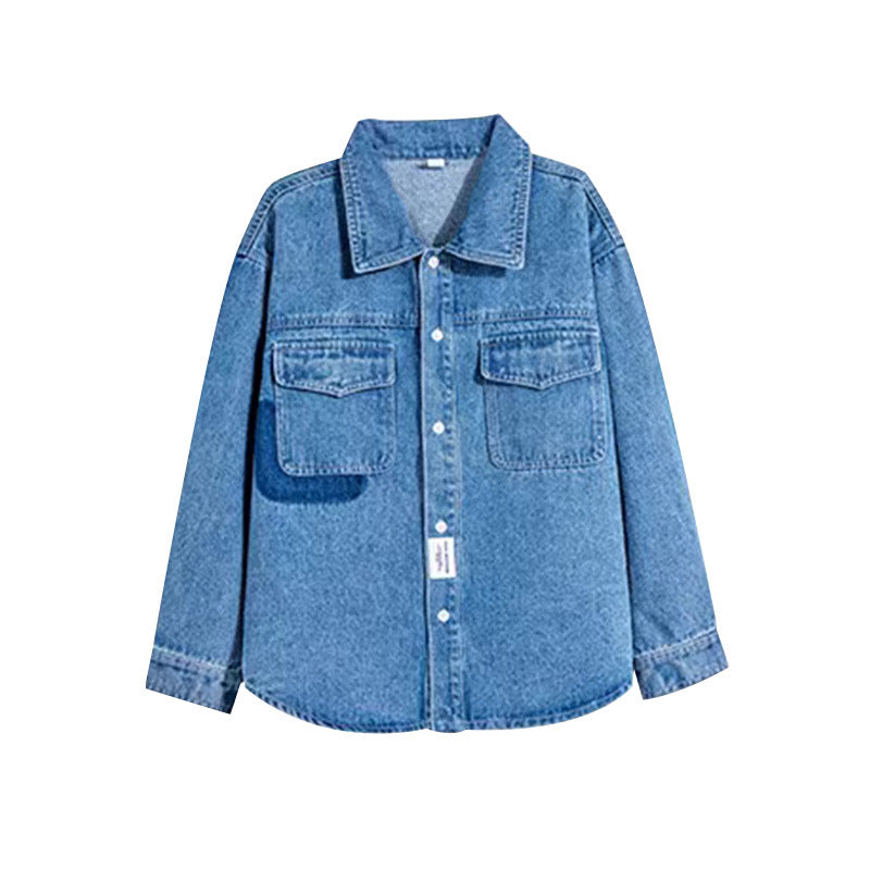 Unisex lässige Denim-Hemdjacke Drune