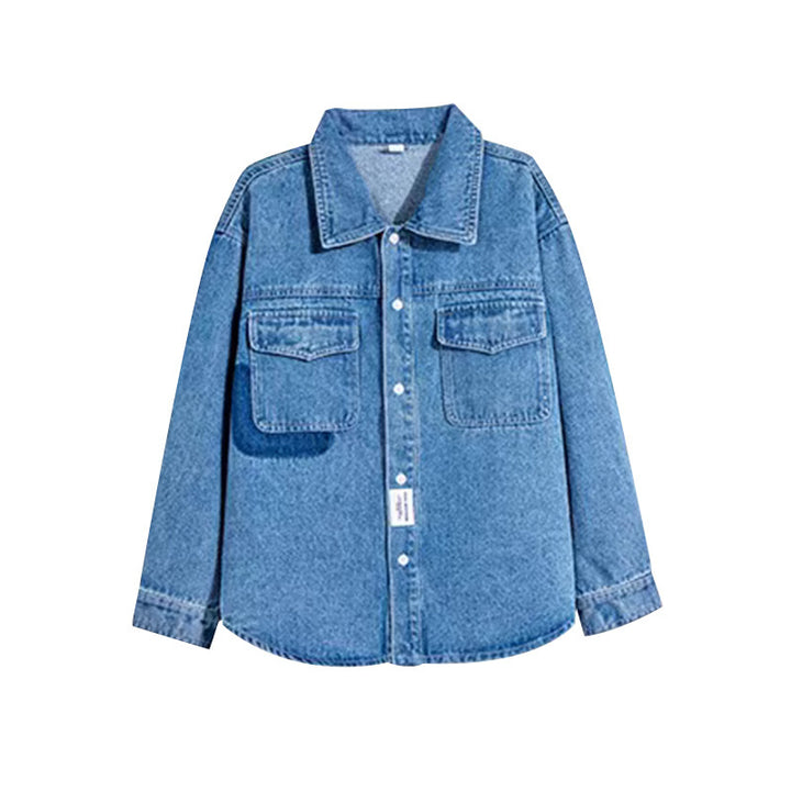 Unisex lässige Denim-Hemdjacke Drune